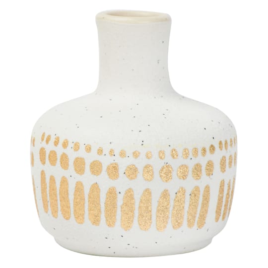 Hello Honey® Stoneware Vases with Gold Pattern Set